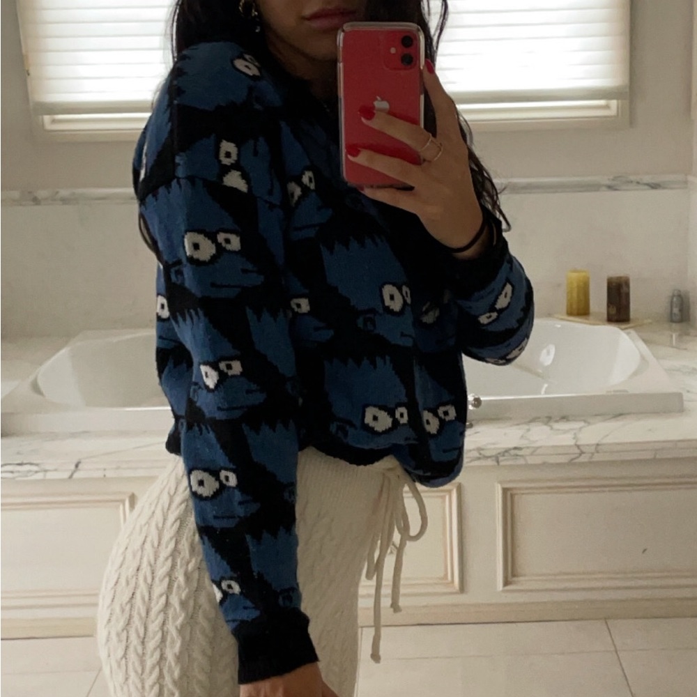 Vintage Bart Simpson Knit Sweater fits like small